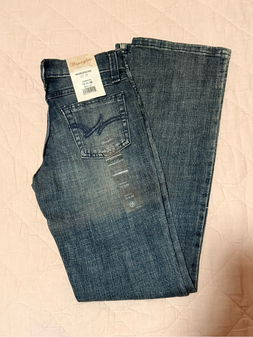 Wrangler Girls Dark Blue Bootcut Jeans
